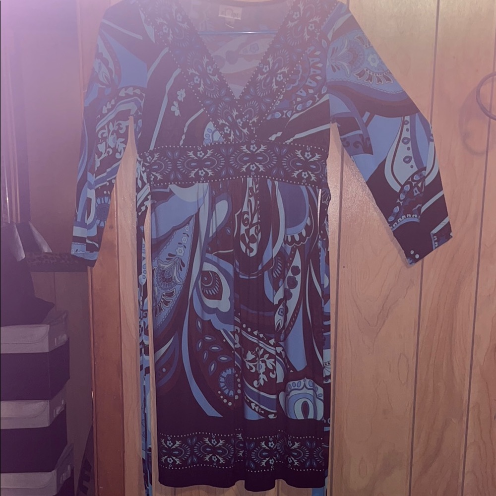 Sweet Storm Brown and White Wrap Sheath Dress